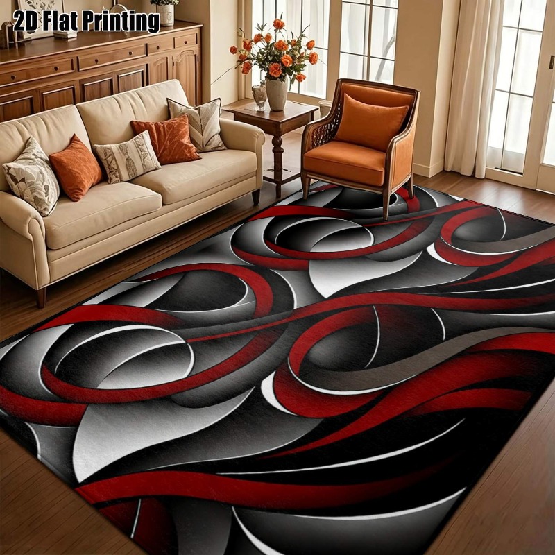 Hall Commercial Printing - 2D Abstract Swirl Curve Printed Carpet