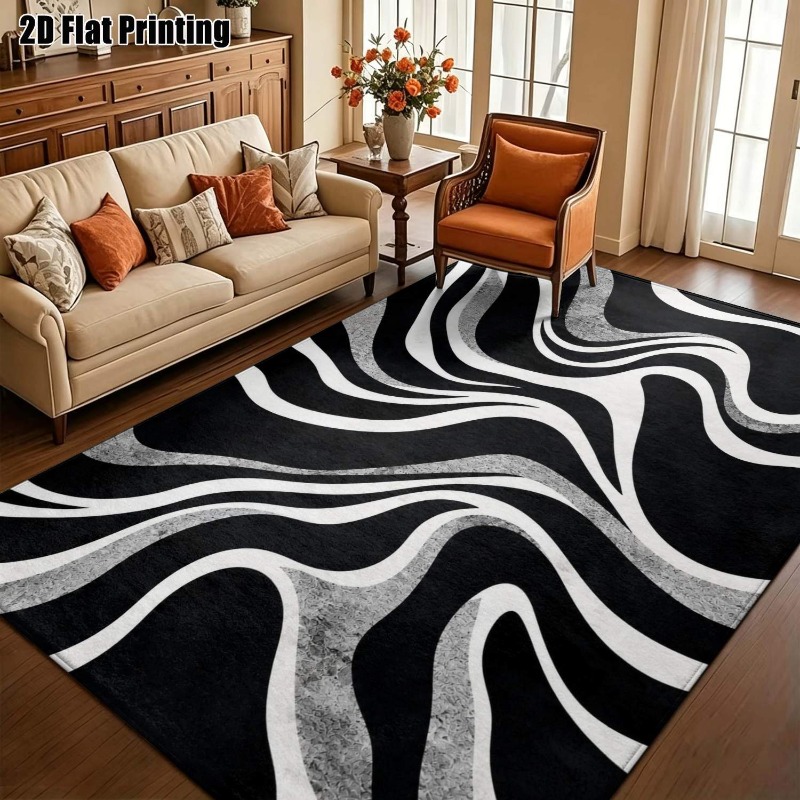 Hall Commercial Printing - Modern Marble Swirl Wave Printed Carpet
