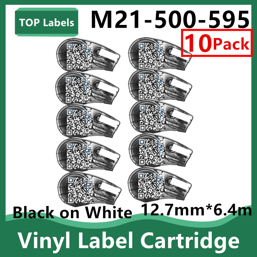 Commercial Vinyl Printing - 10pcs BM21-500-595 Black on White Vinyl