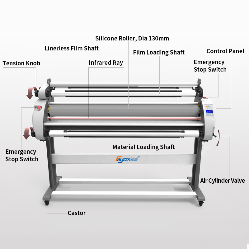 Fayon 63inch Pneumatic Laminat - огляд і ціна Laminator Cold Roll